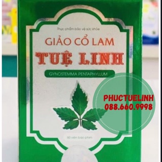 Chính hãng giảo cổ lam Tuệ Linh lọ 60v- ổn định huyết áp, tiểu đường, hạ mỡ máu
