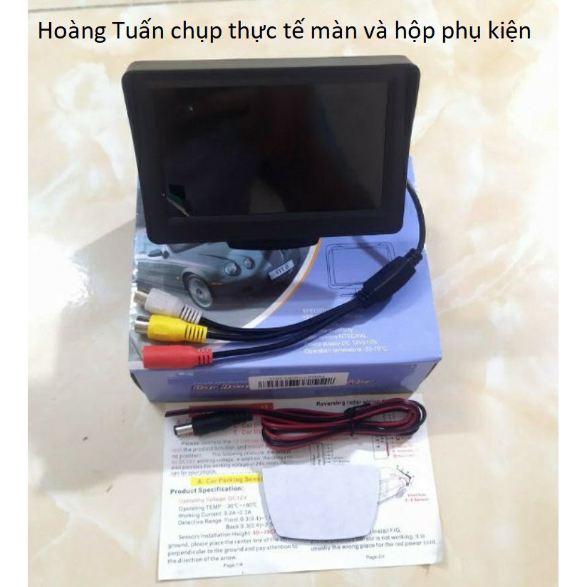 Màn hình gắn kính 5inch taplo 4.3 inch hiển thị hình ảnh cho camera lùi cập lề chất lượng cao