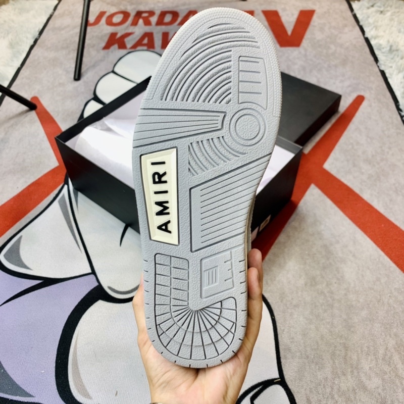 Giày thể thao sneaker cổ thấp Amiri Skel Top Grey White Hàng SC