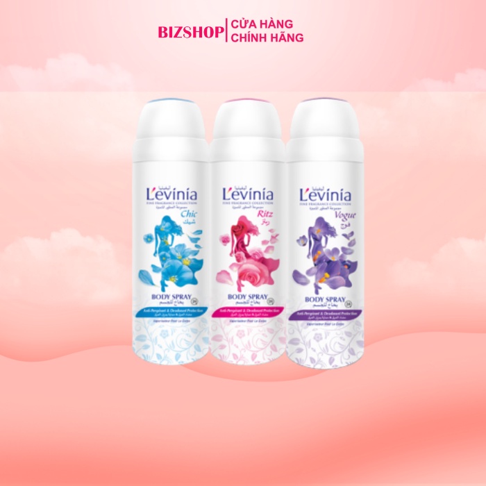 Xịt thơm body nữ Levinia 200ml