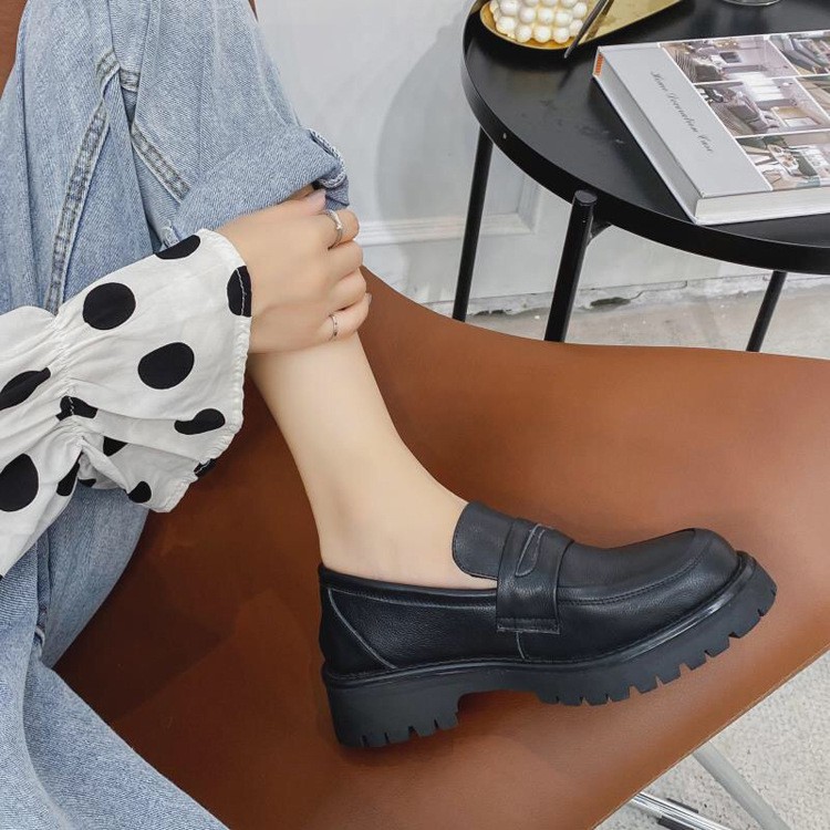 Giày Oxford Nữ Phong Cách Hàn Quốc Không Dây Buộc | BigBuy360 - bigbuy360.vn