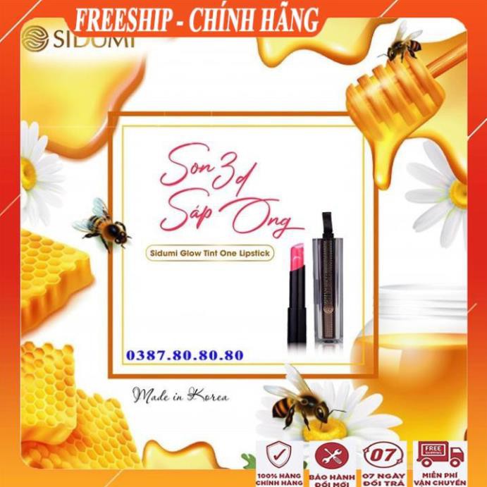 [ Freeship - 100% HÀNG XỊN ] Son dưỡng môi hồng và xóa thâm môi 3D sáp ong sidumi/ Son dưỡng có màu dành cho mẹ bỉm sữa