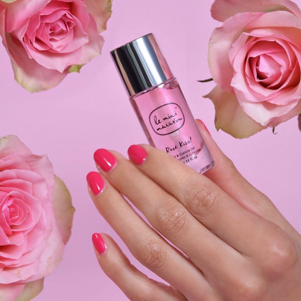 Dầu dưỡng móng tay The Mini Macaron Rosé Kiss! Nail &amp; Cuticle Oil