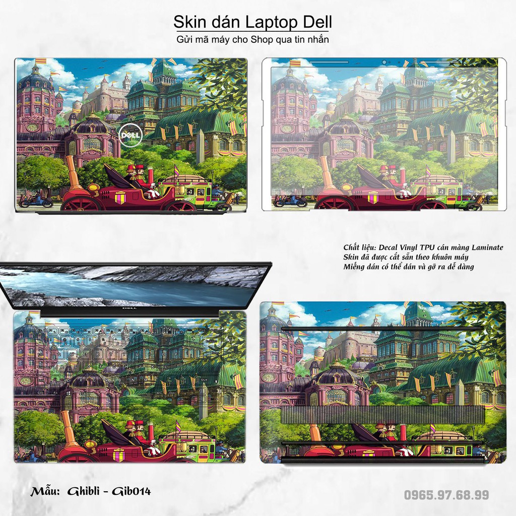 Skin dán Laptop Dell in hình Ghibli image (inbox mã máy cho Shop)