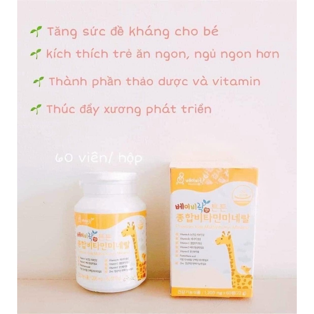 Kẹo Canxi Tăng Chiều Cao Cho Bé Nội Địa Hàn Premium Kids Multivitamin Mineral