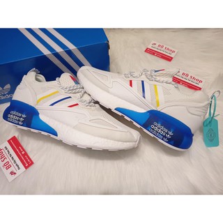 [FREE SHIP] GIÀY THỂ THAO NAM NỮ ADIDAS ZX 2K BOOST WHITE BLUE RED (FULL BOX+ HÌNH THẬT+PHỤ KIỆN