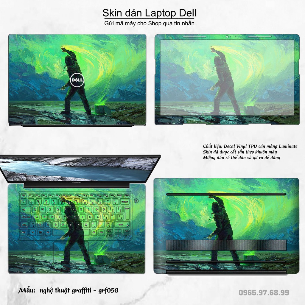 Skin dán Laptop Dell in hình nghệ thuật graffiti