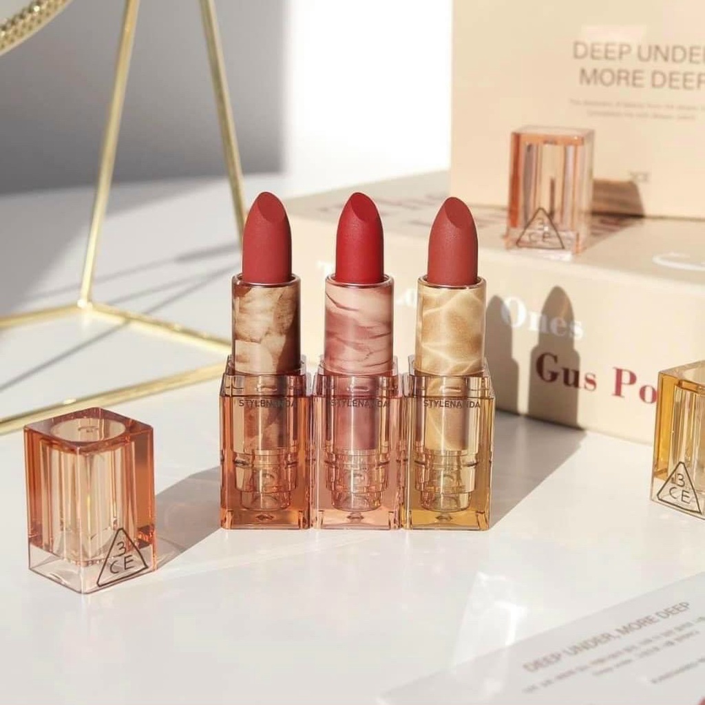 SON THỎI 3CE SOFT MATTE LIPSTICK – VERSION DEEP UNDER MORE DEEP 3.5G ( vân đá )