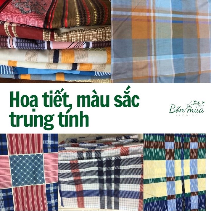 Vỏ đệm, áo đệm [Dễ thay, chuẩn kích thước] - chất cotton TC đủ kích thước cho đệm gấp 3