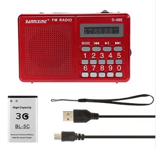 Radio có chức năng đọc Thẻ Nhớ, Usb Bannixing D-68E
