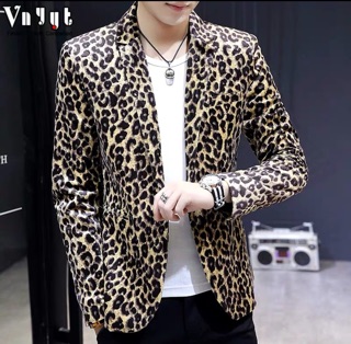 Áo vest hoạ tiết hổ báo