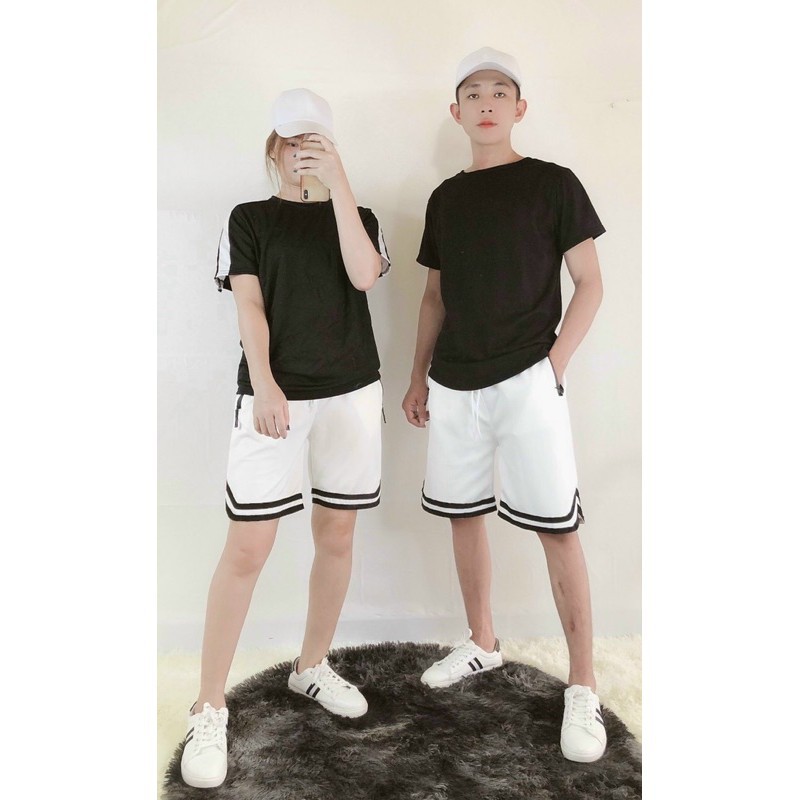 [ Chất Đẹp- Siêu Mát ] Quần sooc line V poli thể thao unisex nam nữ siêu hot 2021 | BigBuy360 - bigbuy360.vn