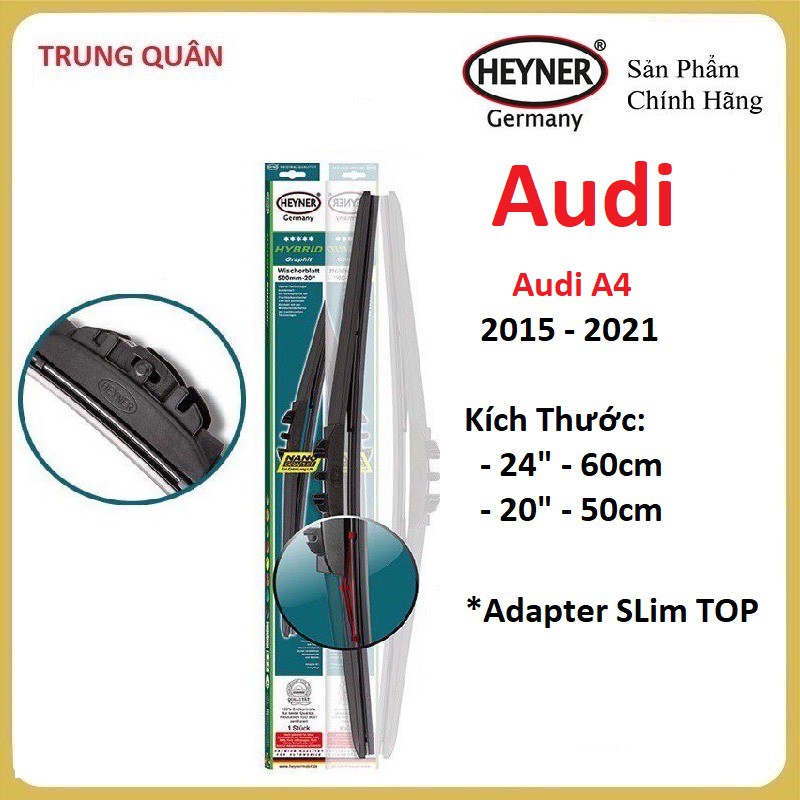 Cần Gạt Mưa Audi A4 2013 - 2021, Bộ gạt mưa mềm Heyner Germany Chính Hãng Cho Audi A4 SENDAN 2013-20
