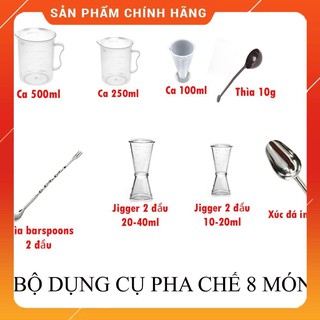 Lzd bộ dụng cụ 5 món + 2 jigger + xúc đá