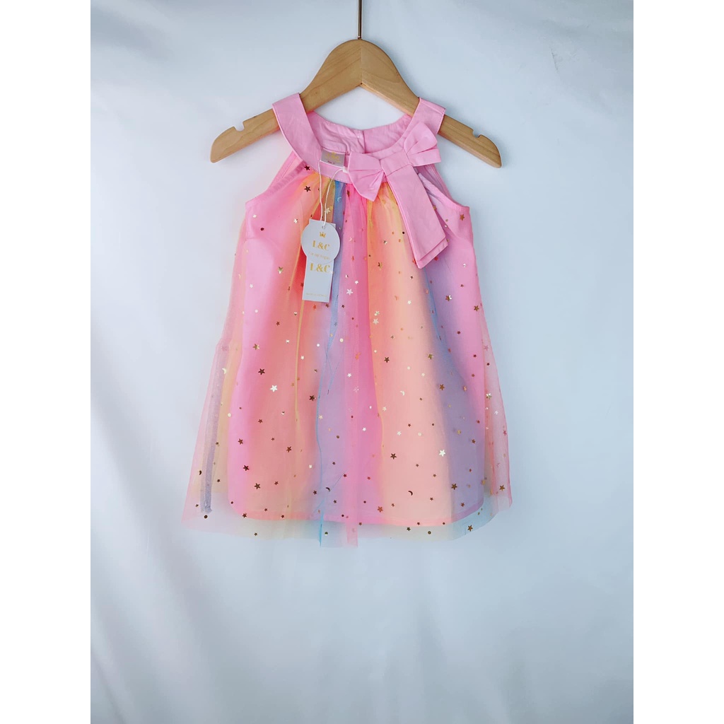 Hàng xuất dư - Váy 2 lớp kim tuyến bé gái