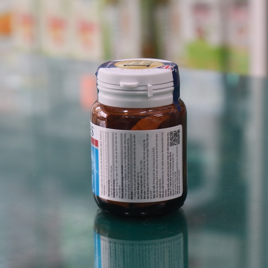 Viên giải độc gan Milk Thistle Blackmore - hỗ trợ tăng cường chức năng gan, giúp thải độc gan (lọ 42 viên)