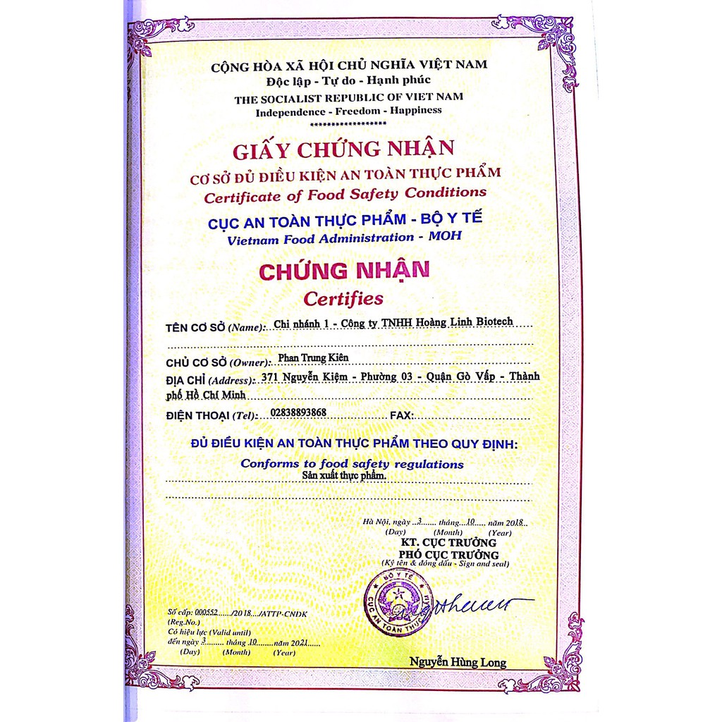 Hoàng Linh Biotech - Trà túi lọc Đông Trùng Hạ Thảo HLB - 60gram