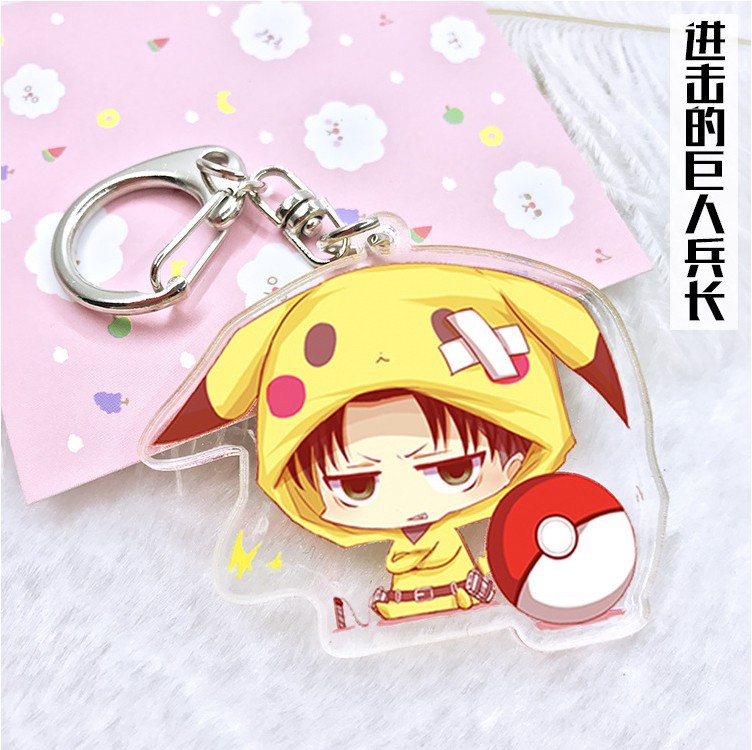 Móc khóa nhựa acrylic hình nhân vật Anime YUR on Titan Kuroko Tetsuya