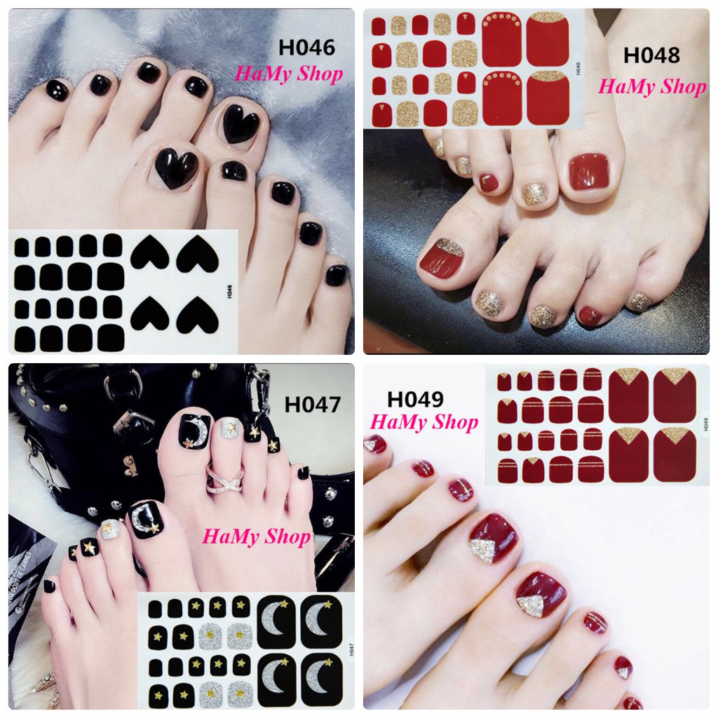 Sticker dán móng chân không thấm nước P2- Nail sticker