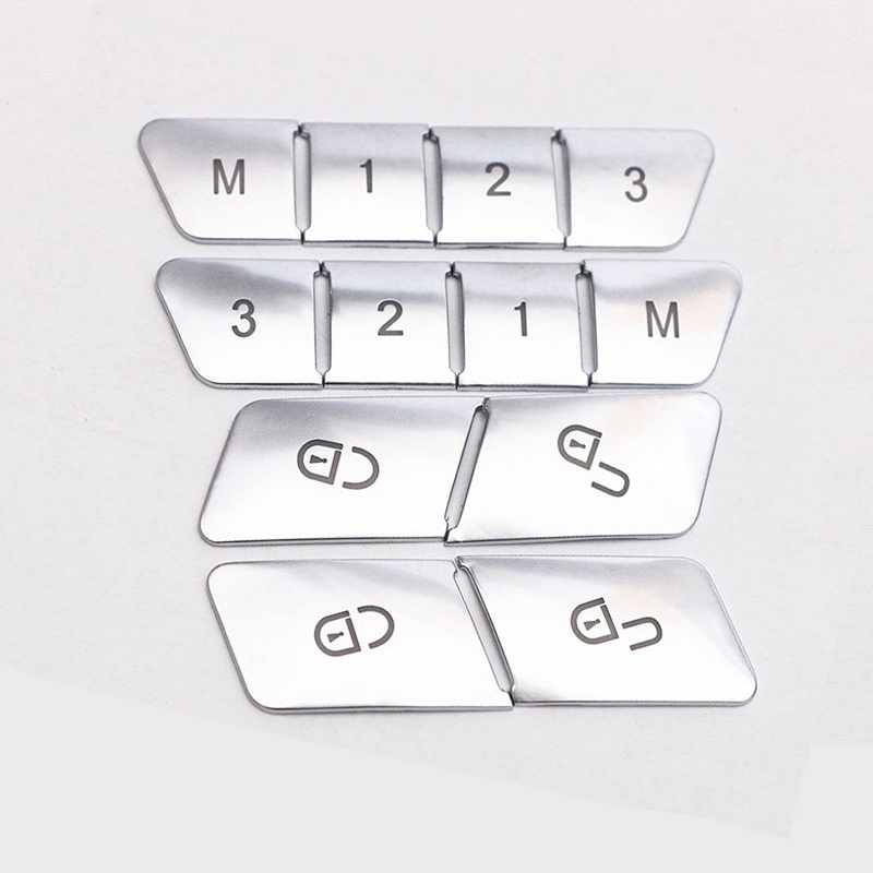 12 Miếng dán nút điều khiển cửa xe hơi Mercedes Benz CLA/ GLA/ GLK/ GLE/ CLS