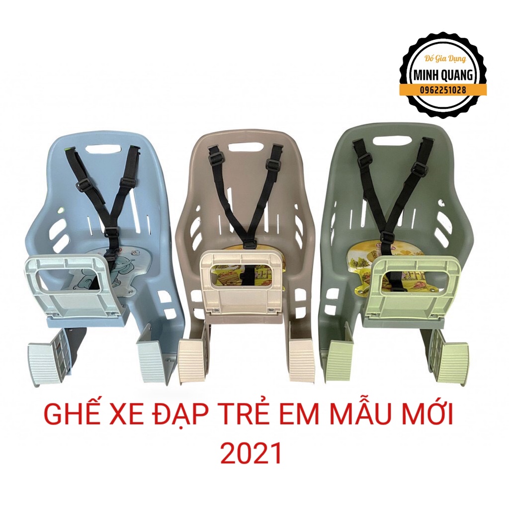 Ghế Xe Đạp Trẻ Em Mẫu Mới Nhựa Việt Nhật 2021, Ghế Ngồi Xe Đạp Cho Bé Có Đai An Toàn