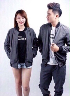 Áo khoác bomber kaki 2 lớp