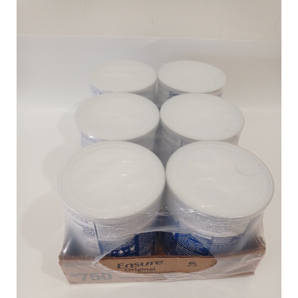 THÙNG 6 LON SỮA BỘT HƯƠNG VANI ENSURE ORIGINAL MỸ 397g date 2/25