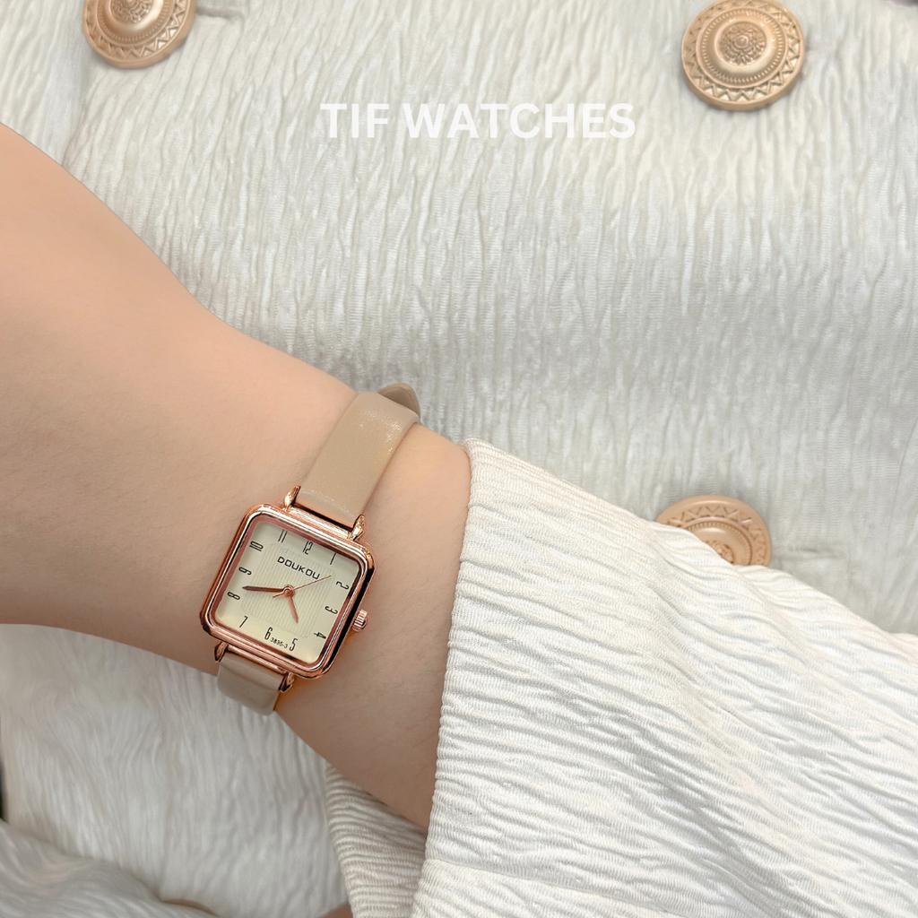 Đồng Hồ Dây Da DOKO SUMMER Tif Watches Be Nhạt Kẹo Ngọt Dễ Thương Hợp Tặng Quà Người Yêu