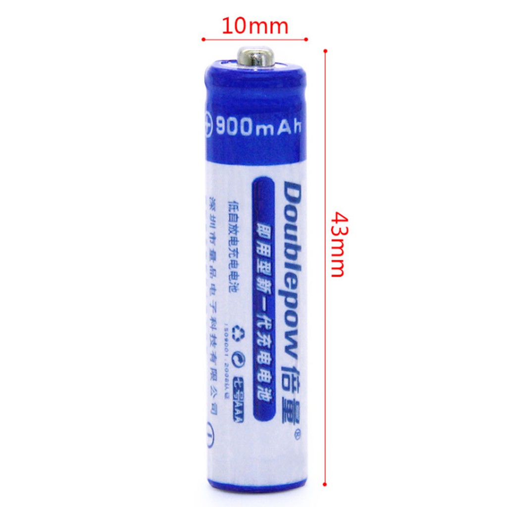 Bộ viên pin tiểu sạc Doublepow AAA 900mAh