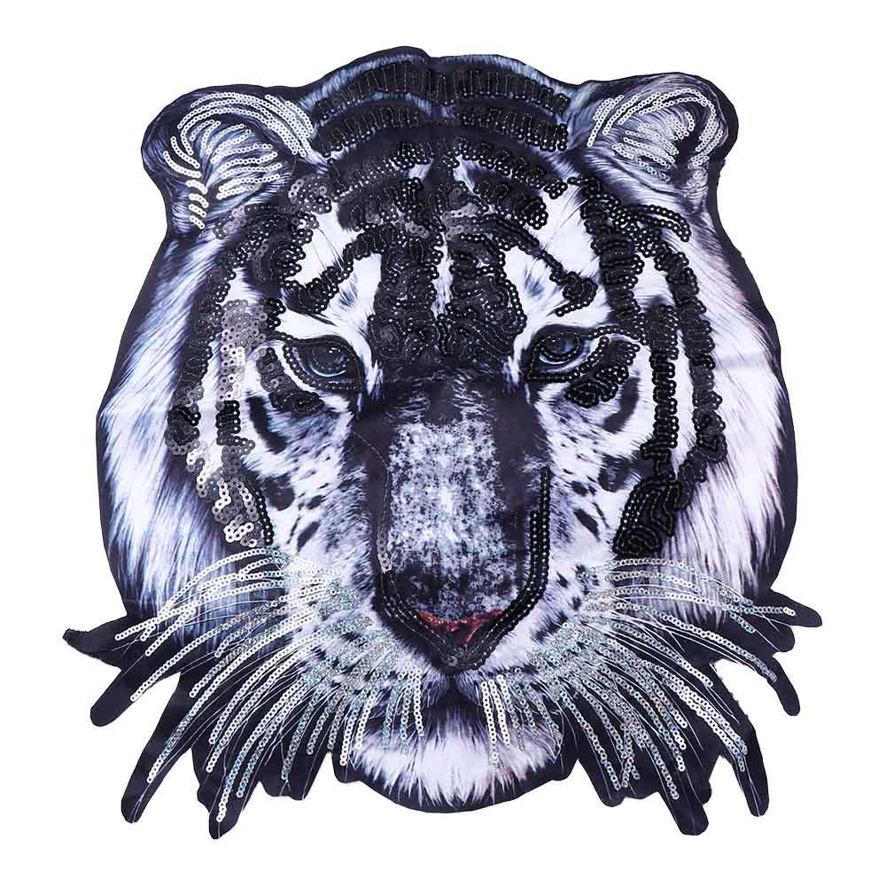 Miếng Dán Ủi Quần Áo Họa Tiết Hổ Đính Sequin Lấp Lánh