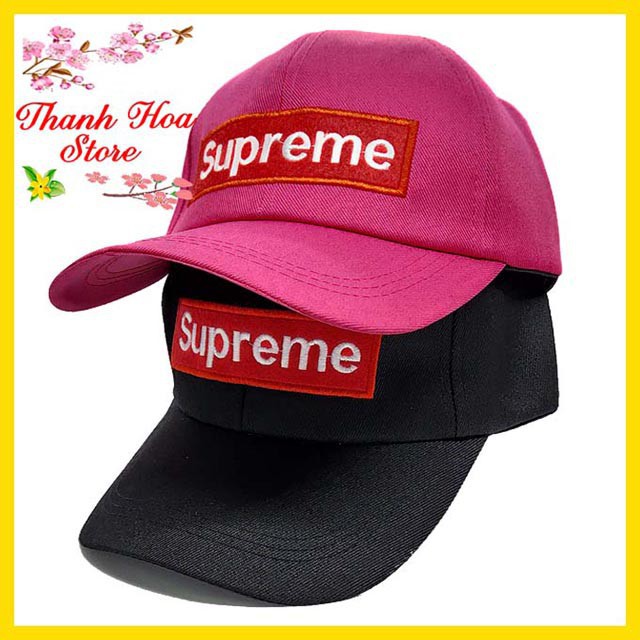 Mũ lưỡi trai nam nữ nhiều màu đẹp, cá tính, giá rẻ - Nón kết thêu logo Supreme nổi thời trang dễ thương trend 2020 xịn