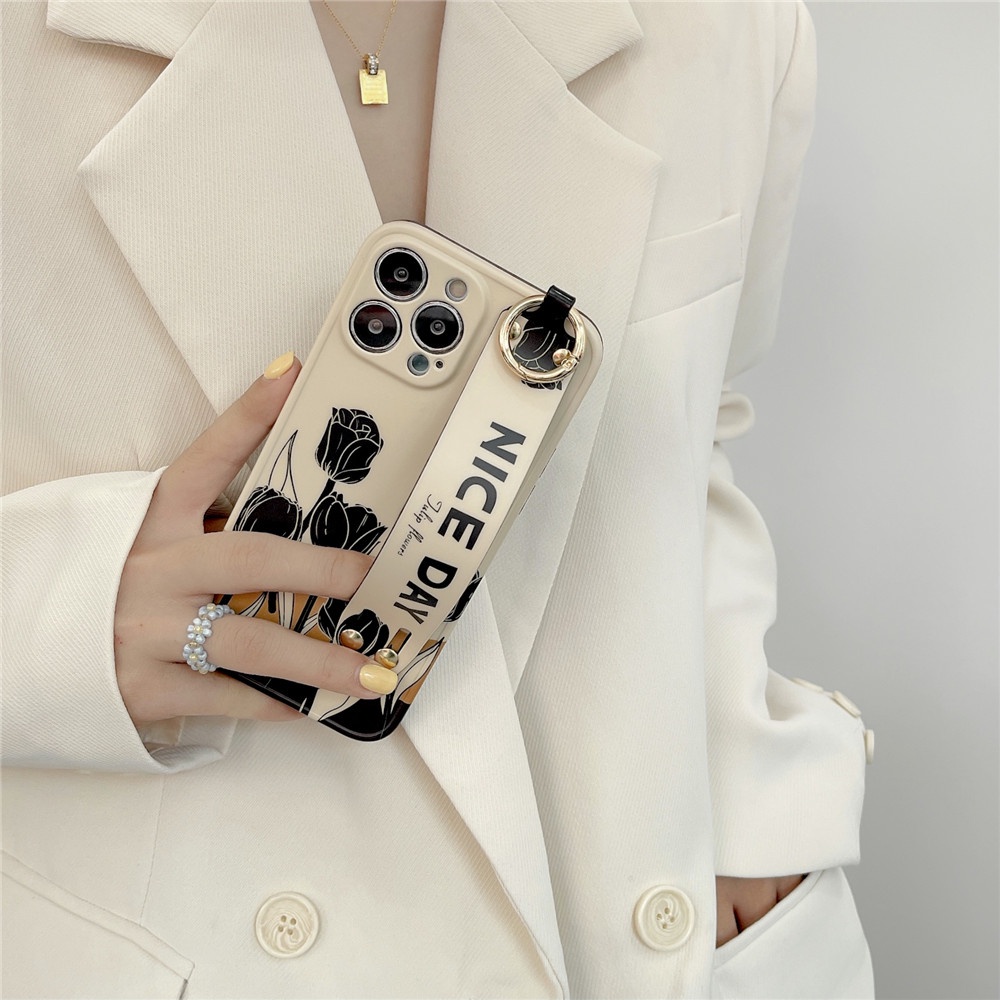 Ôp Điện Thoại tpu Silicon Hình Hoa tulip Cho iphone 15 14 13 12 11 pro max 13pro 12pro 14pro 15pro 15promax x xs max xr 7 8 plus Ốp