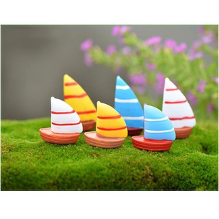 Mô hình tiểu cảnh Thuyền buồm , phụ kiện trang trí tiểu cảnh, DIY, terrarium