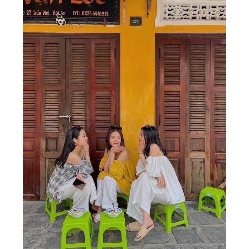 bán sỉ set áo trễ vai mixx quần ống sơ ba màu hothit | BigBuy360 - bigbuy360.vn