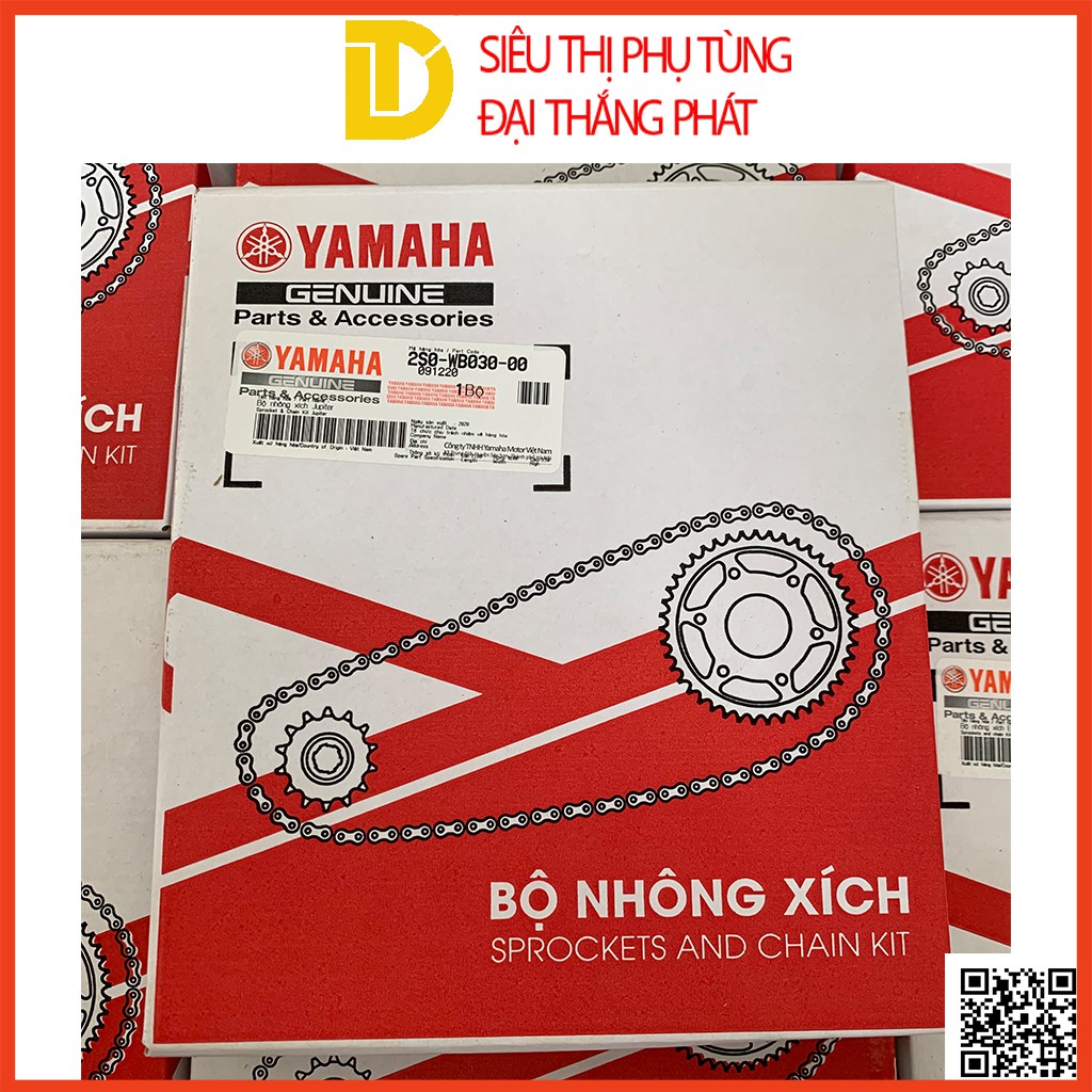 Bộ nhông xích, nhông sên đĩa cho xe số Jupiter zin chính hãng YAMAHA