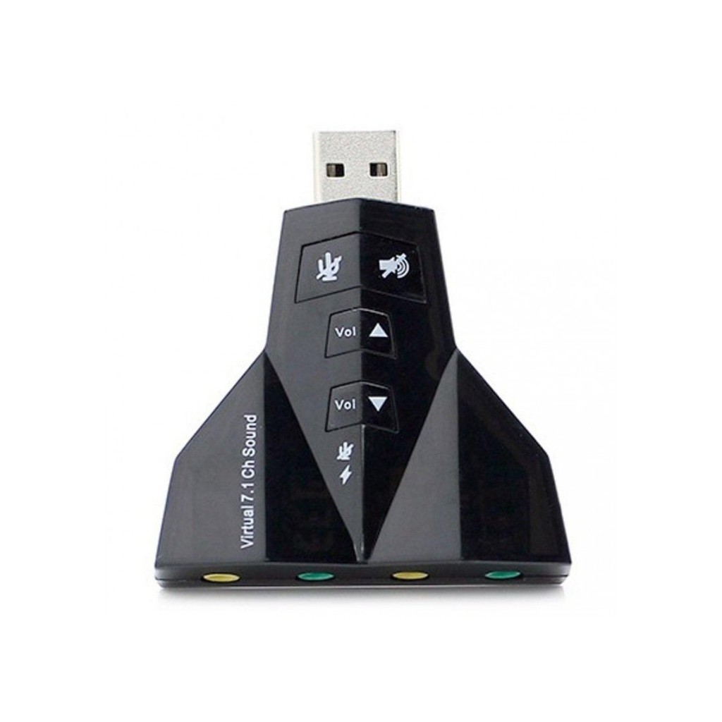 USB Sound máy bay phi thuyền ra 2 cổng mic và 2 cổng tai nghe 3D