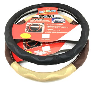 01 Bọc vô lăng da, bao bánh lái, cần lái xe hơi, xe ôtô, nhiều kích cỡ phù hợp đường kính bánh lái từ 36 đến 39 cm_BVL02