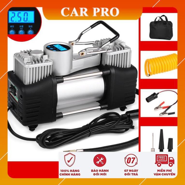 Bơm lốp ô tô 2 xi lanh Air Compressor mã lực lớn - CAR PRO