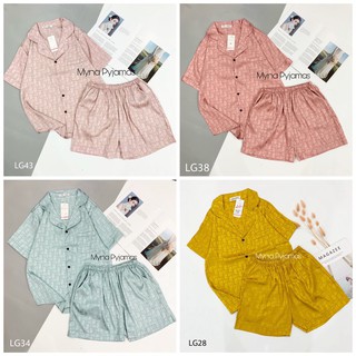 Bộ Ngủ Nữ Quần Ngắn Tay Ngắn Lụa Gấm Cao Cấp Họa Tiết Dior Cực Sang Chảnh