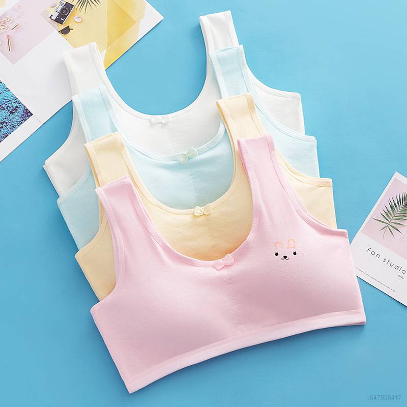 Áo lót vải cotton Thoáng Khí Cho Bé Gái 10-13-15 Tuổi