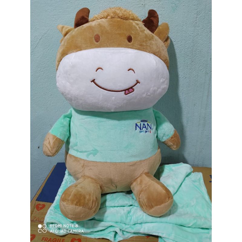 Bộ mền và gối 3in1 Trâu nằm sữa Nan cho bé