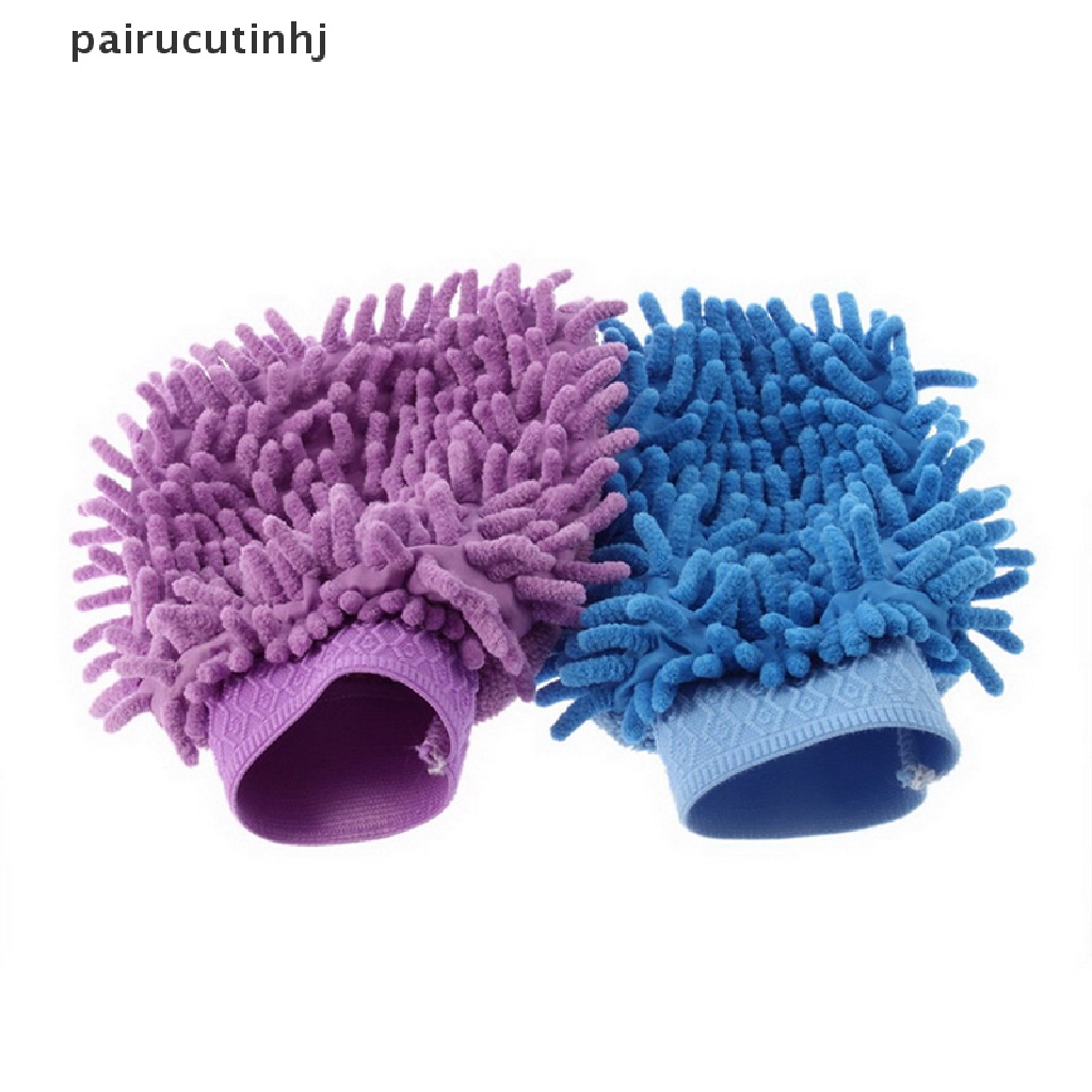 Cặp Găng Tay Rửa Xe Bằng Sợi chenille Mềm Mại Siêu Mịn 2 Trong 1 Không Trầy Xước
