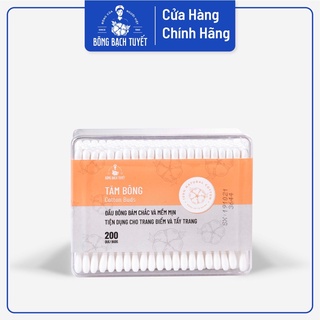 TĂM BÔNG MERIDAY HỘP CHỮ NHẬT MAKEUP (200 QUE)