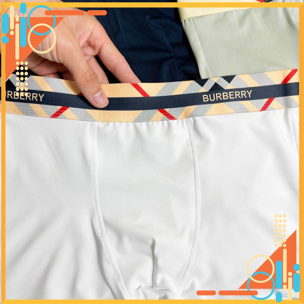COMBO 4 quần lót nam boxer, sịp đùi nam BURBERRY - Chất thun lạnh co dãn 4 chiều, siêu thấm hút mồ hôi MSP96959
