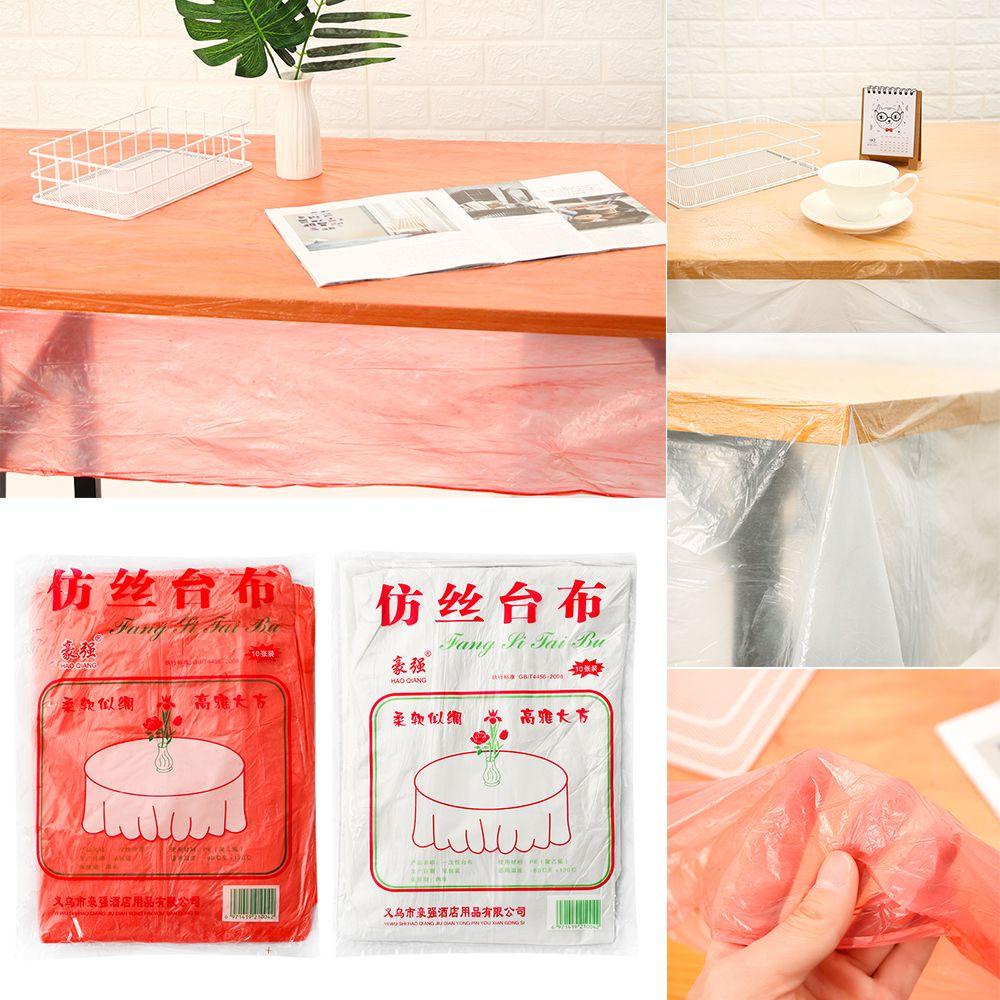 YOLA Set 10 / 50 / 100 Khăn Trải Bàn Dùng Một Lần Bằng Nhựa Chống Nước Dùng Một Lần Trang Trí Tiệc