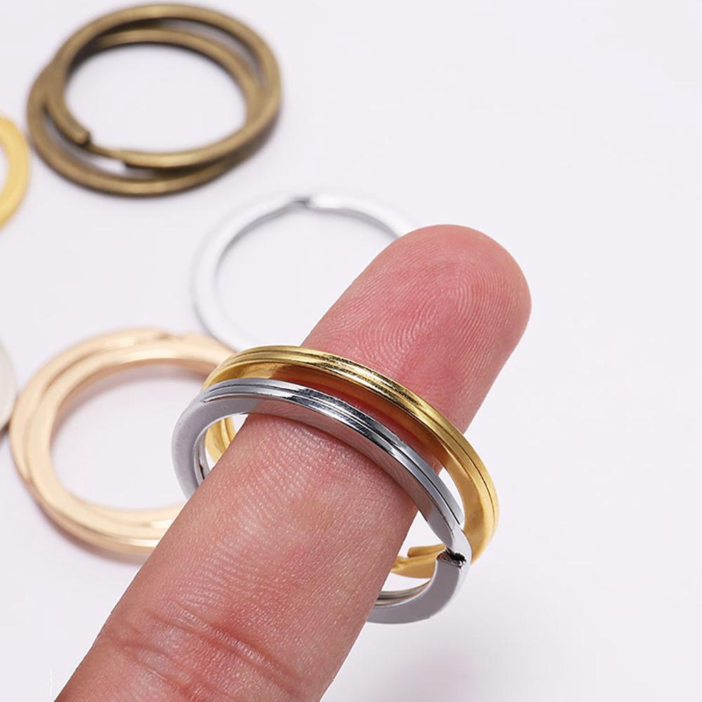 Bộ 10 cái vòng đồng St.Kunkka 25 28 30mm màu vàng bạc Llaveros dùng làm móc khóa trang sức DIY