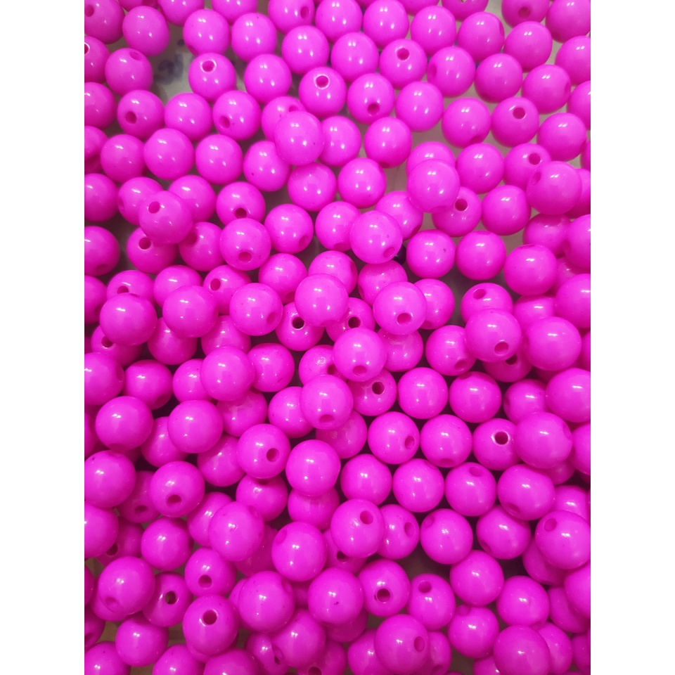 10-25-50gam hạt nhựa tròn màu hồng sen size 10mm