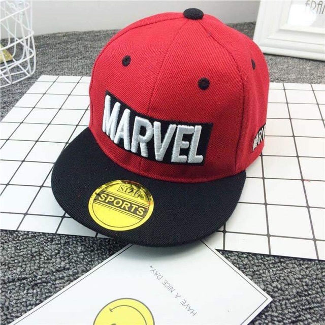 Nón trẻ em Snapback in chữ nổi MARVEL cho bé từ 2Y-6Y