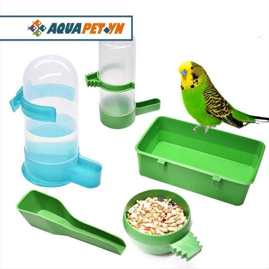 Các loại cóng ăn, uống lồng nuôi vẹt, chim (Khay ăn, uống cho chim, vẹt)