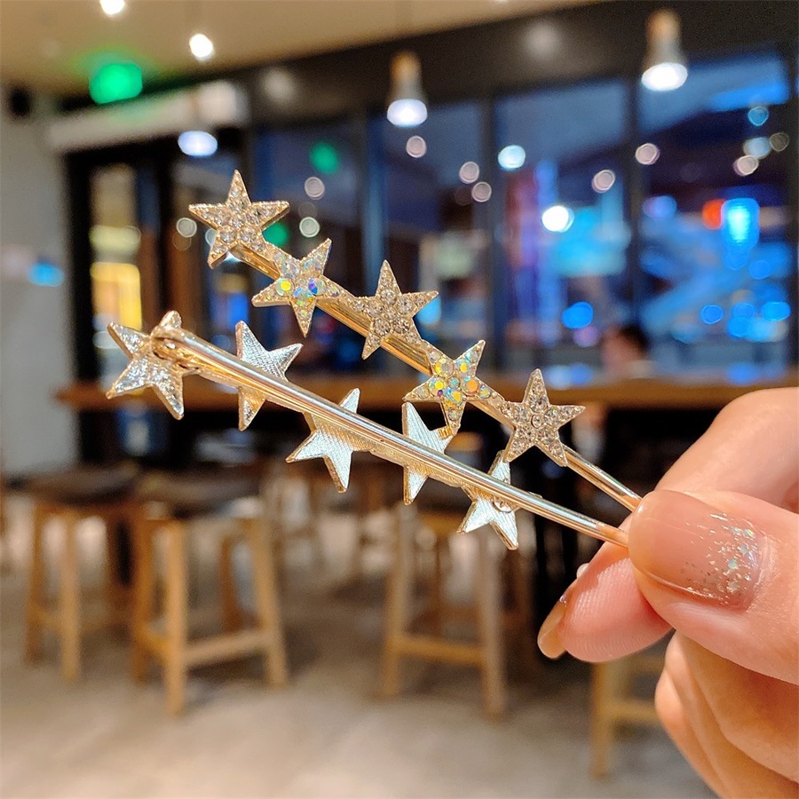 Kẹp Tóc Hình Ngôi Sao Đính Kim Cương Giả Thời Trang Cho Nữ